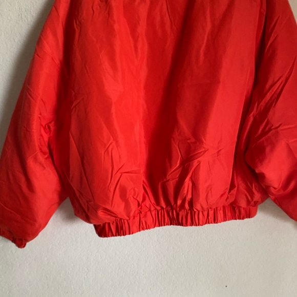 New Look Orange Puffer Bomber Zip Up Cropped Gorpcore Streetwear Jacket L - Picture 13 of 14